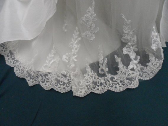 lace embellished skirt
