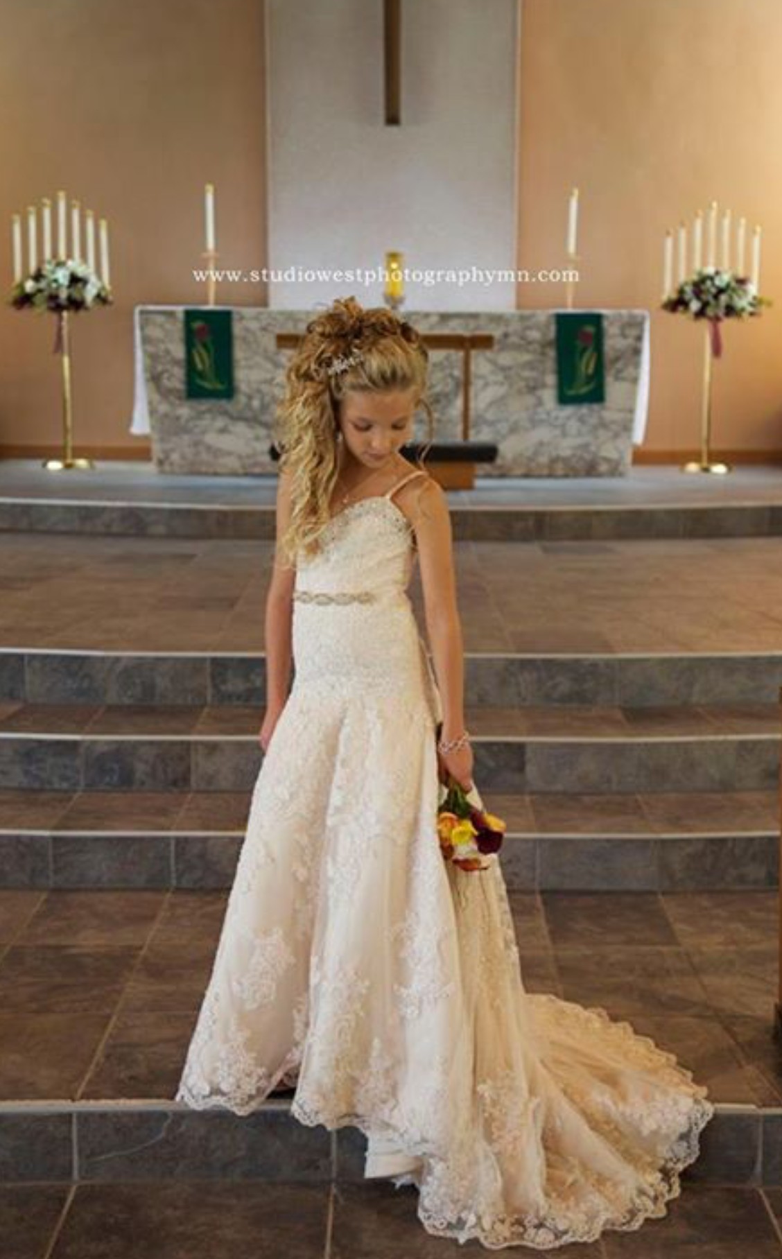 This flower girl dress matches my wedding gown.