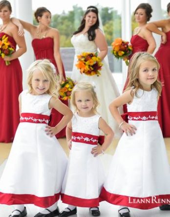 Flower girl dresses with color