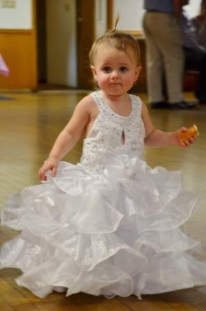 6-12 month size flower girl dresses with ruffles