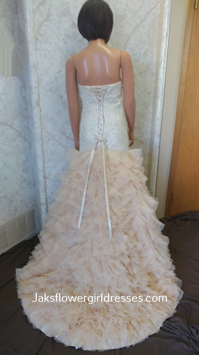 mermaid flower girl wedding dress