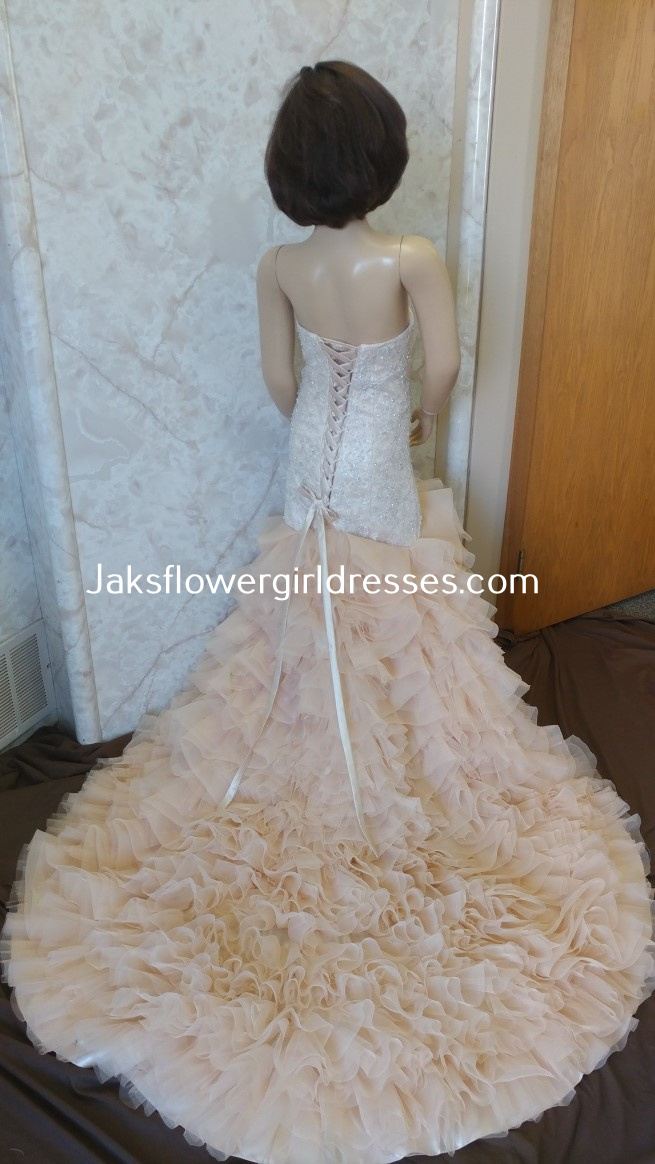 mermaid flower girl wedding dress