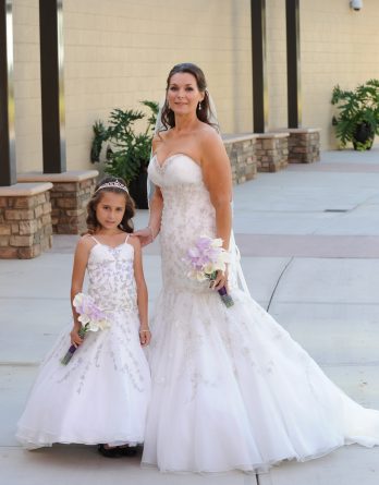 mother daughter matching wedding dresses