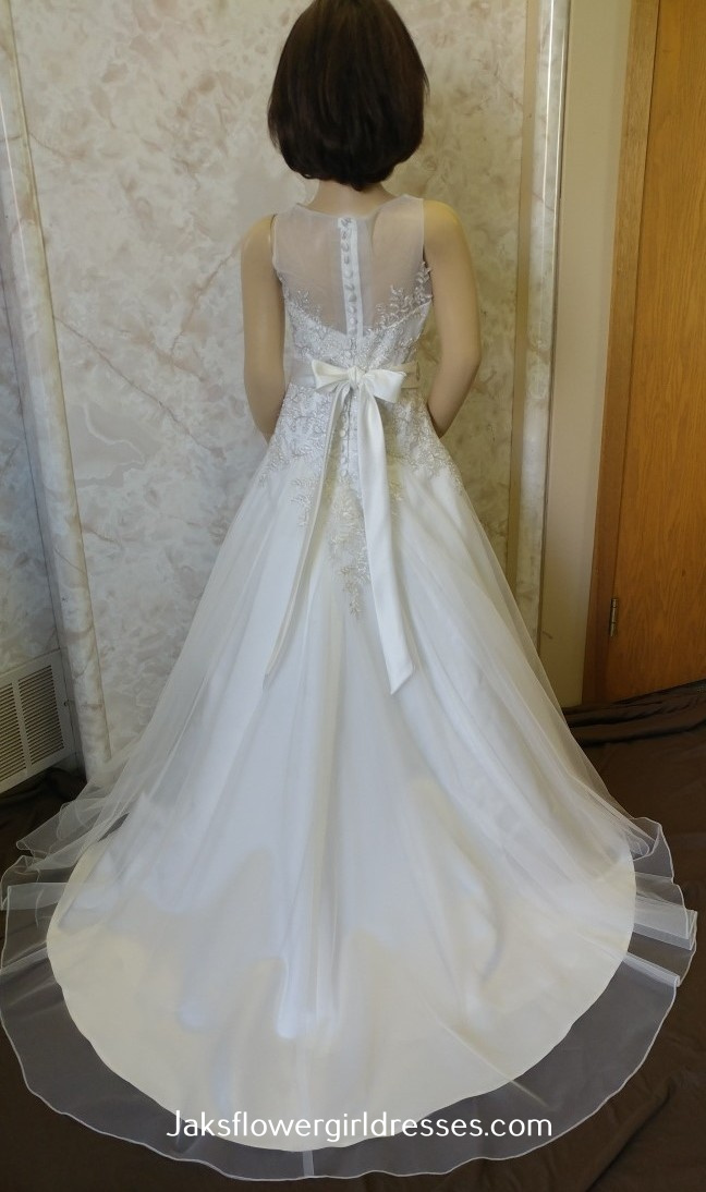 miniature bride dresses with train