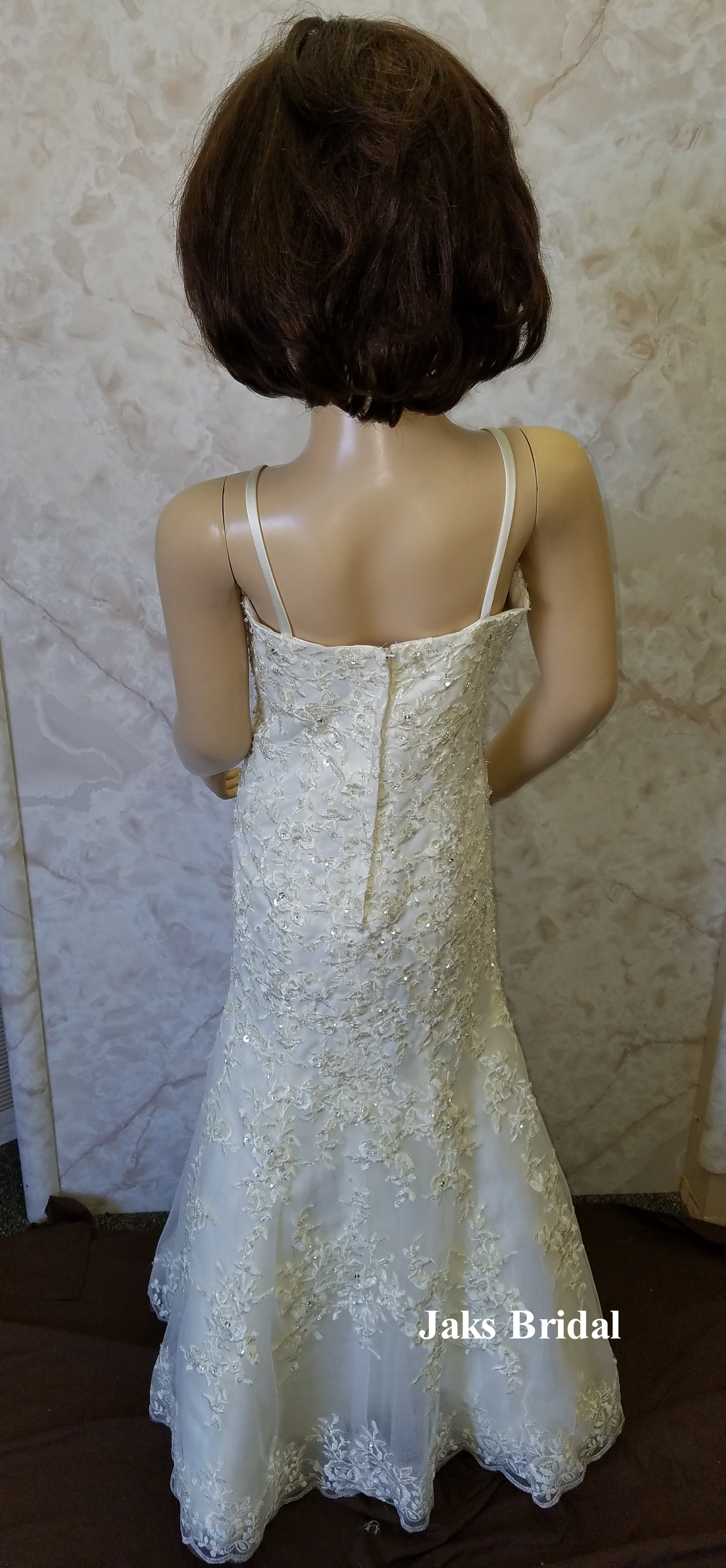 Ivory lace miniature wedding dress