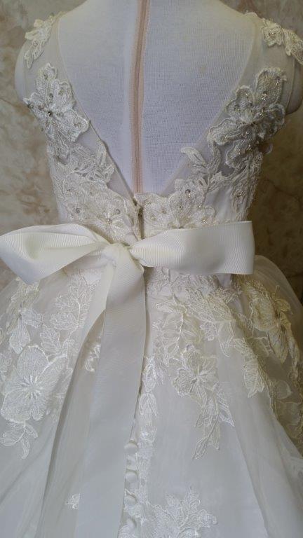 ivory lace flower girl dress