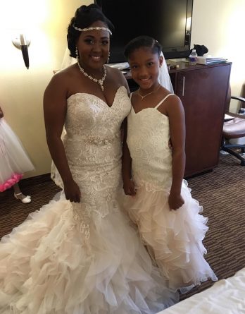 Matching mother daughter wedding dresses