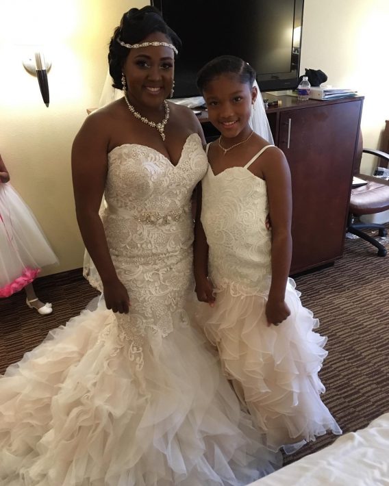 Matching mother daughter wedding dresses