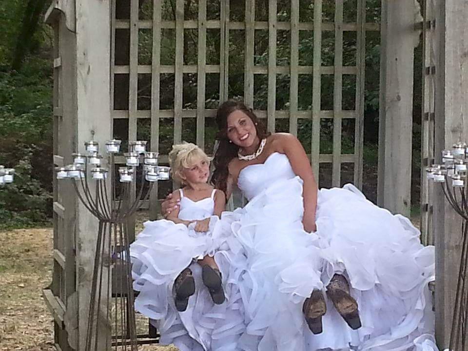 look at these matching mother daughter wedding dresses