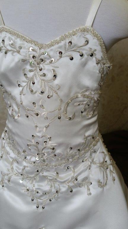 beaded embroidery flower girl dress