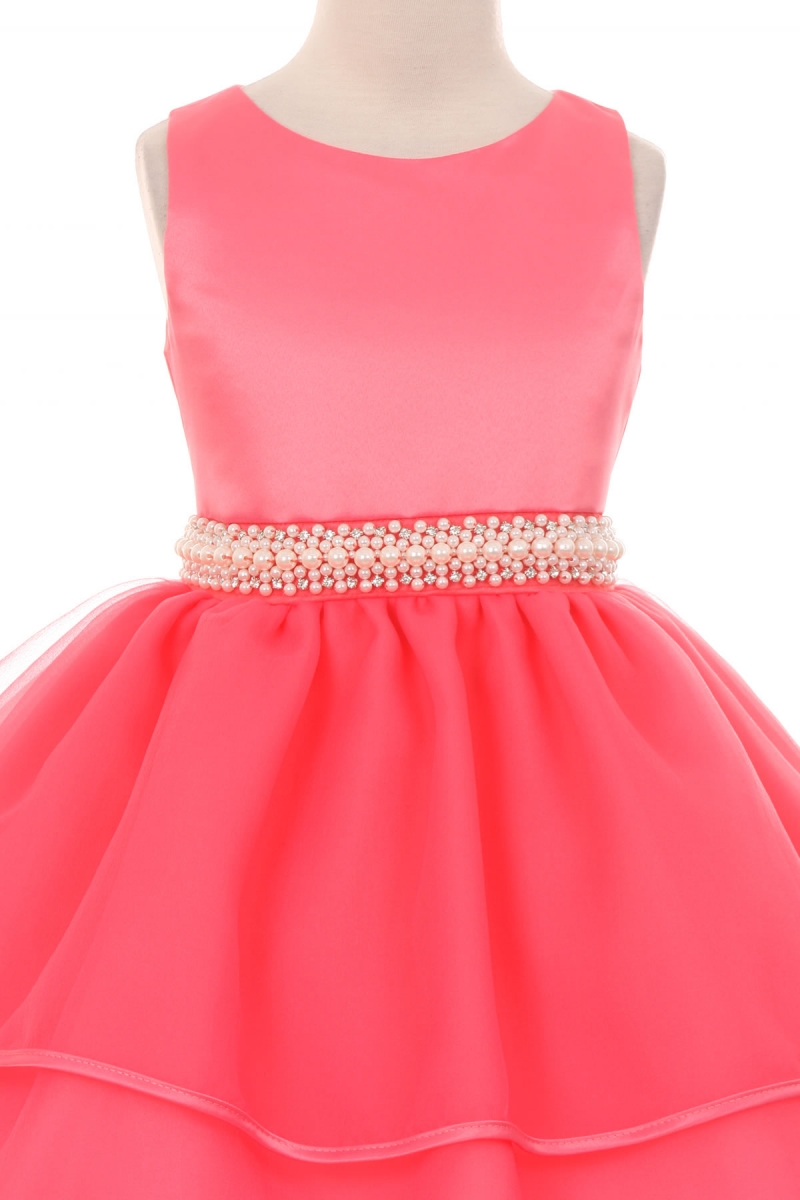 coral holiday dresses for girls