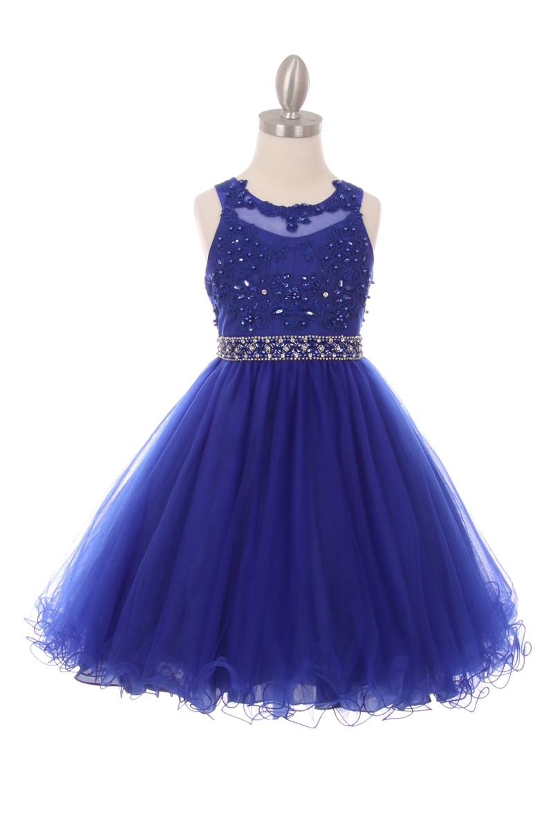 BLUE girls party dresses