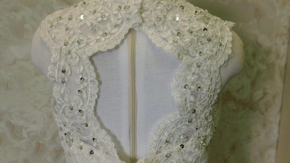 lace keyhole flower girl dress