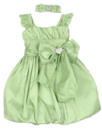 apple green baby dress