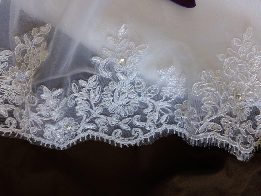 white lace flower girl dress