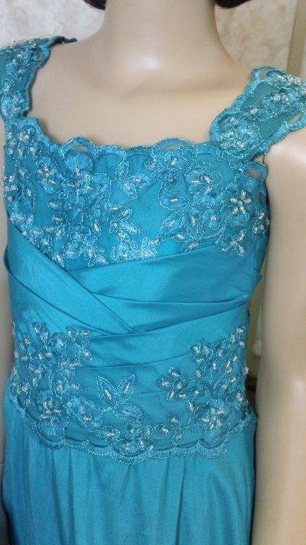 turquoise flower girl dress