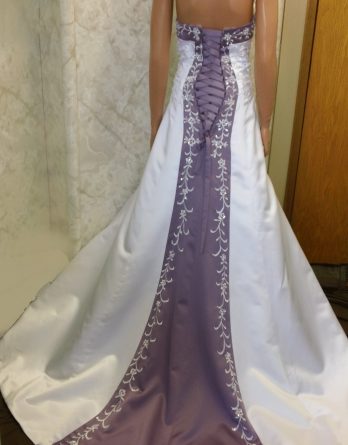 orchid wedding dress