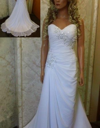 Ruched wedding dress. Cheap wedding dress online