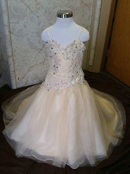 champagne baby dress for a wedding
