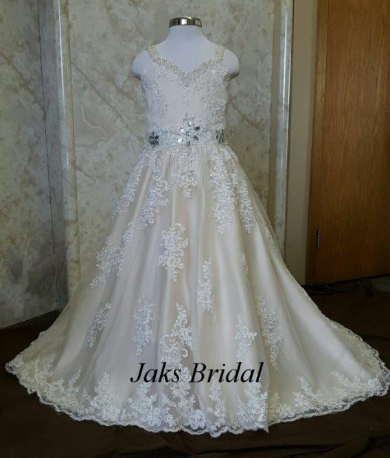 Lace wedding dresses flower girl