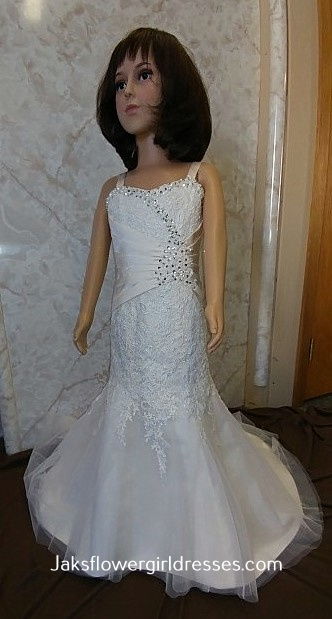 miniature bridal gown with train