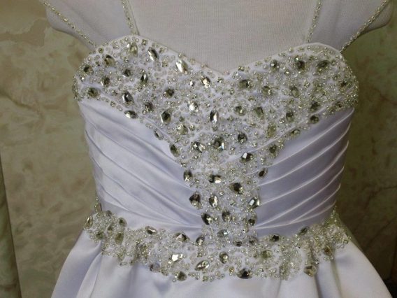 miniature crystal wedding dress