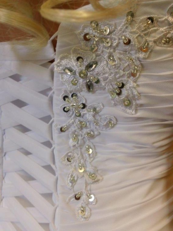 Ruched wedding dress. Cheap wedding dress online