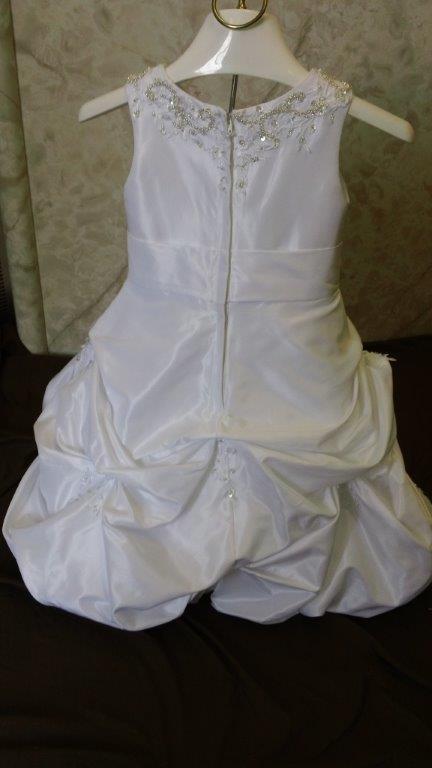 baby girls wedding dress with pickup skirt