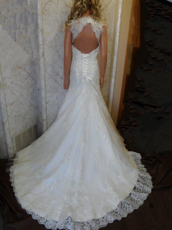 open back lace bridal flower girl dresses