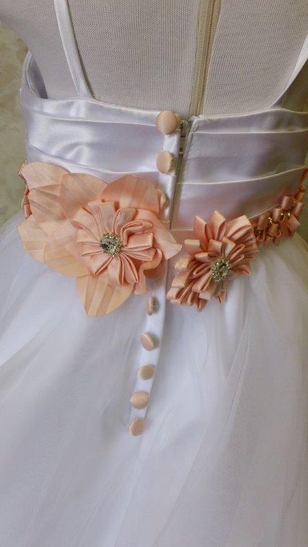 peach flower girl dresses