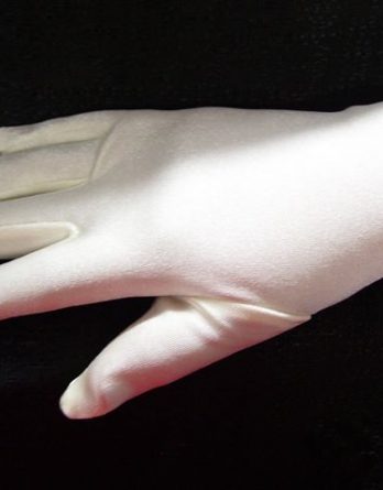girls white dress gloves