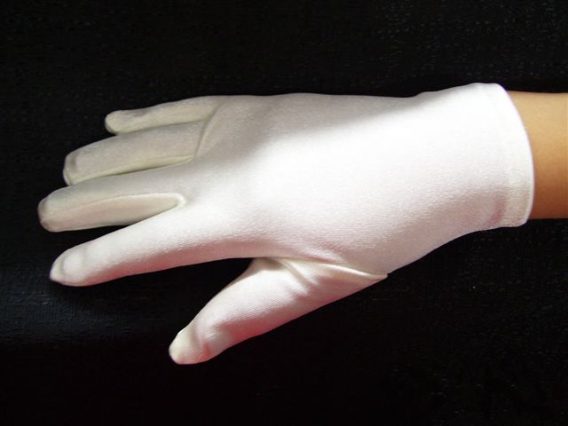 girls white dress gloves