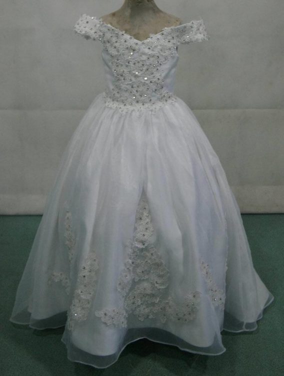 white pageant dress