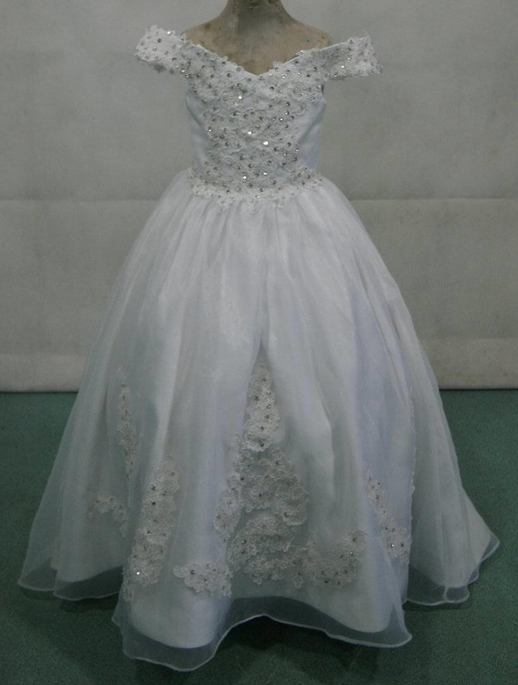 white pageant dress