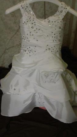 light ivory baby girls wedding dress