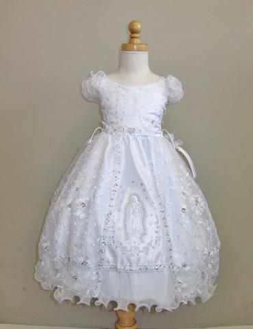 Babies christening gowns with Mary embroidered on front
