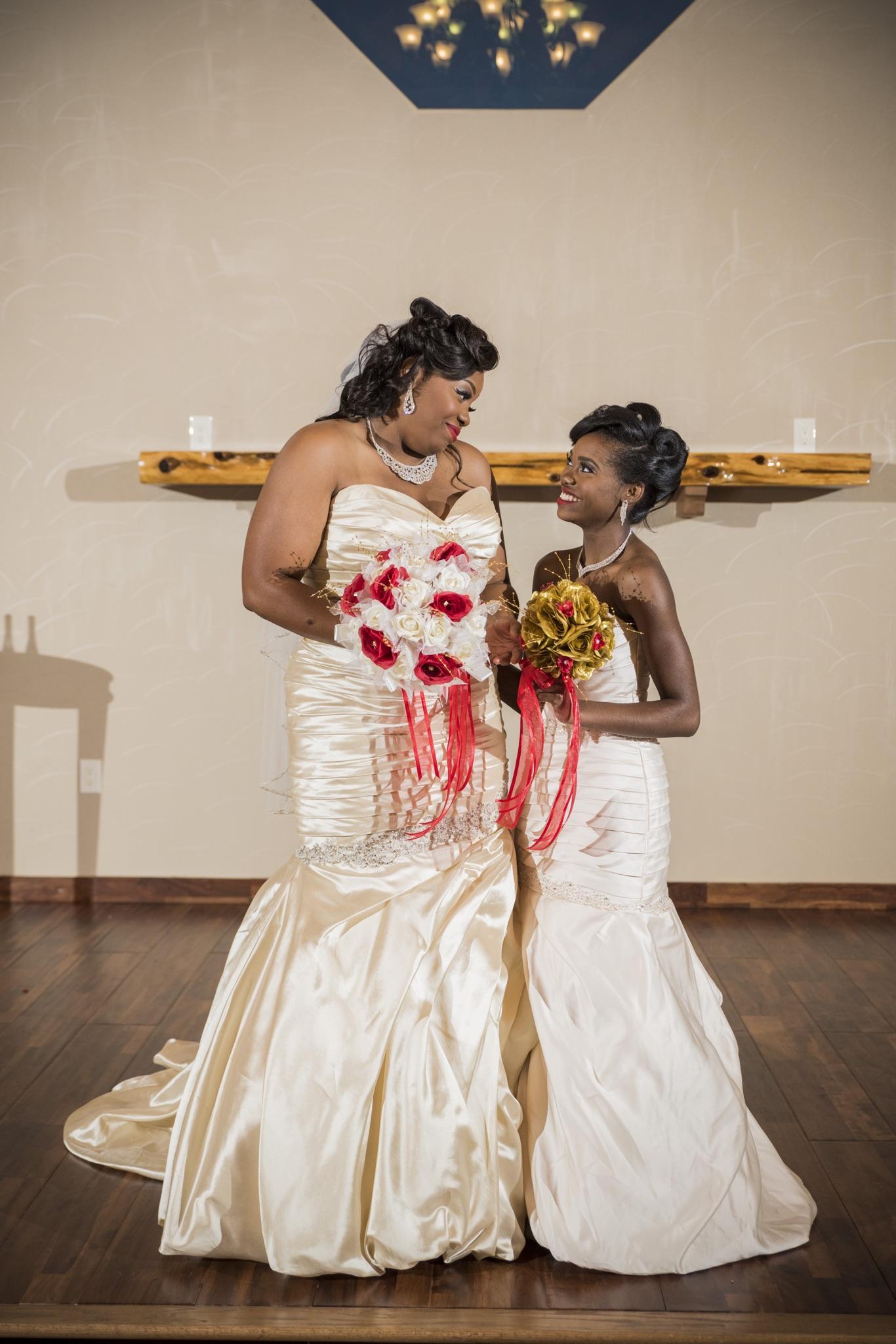 Matching mother daughter bridal dresses