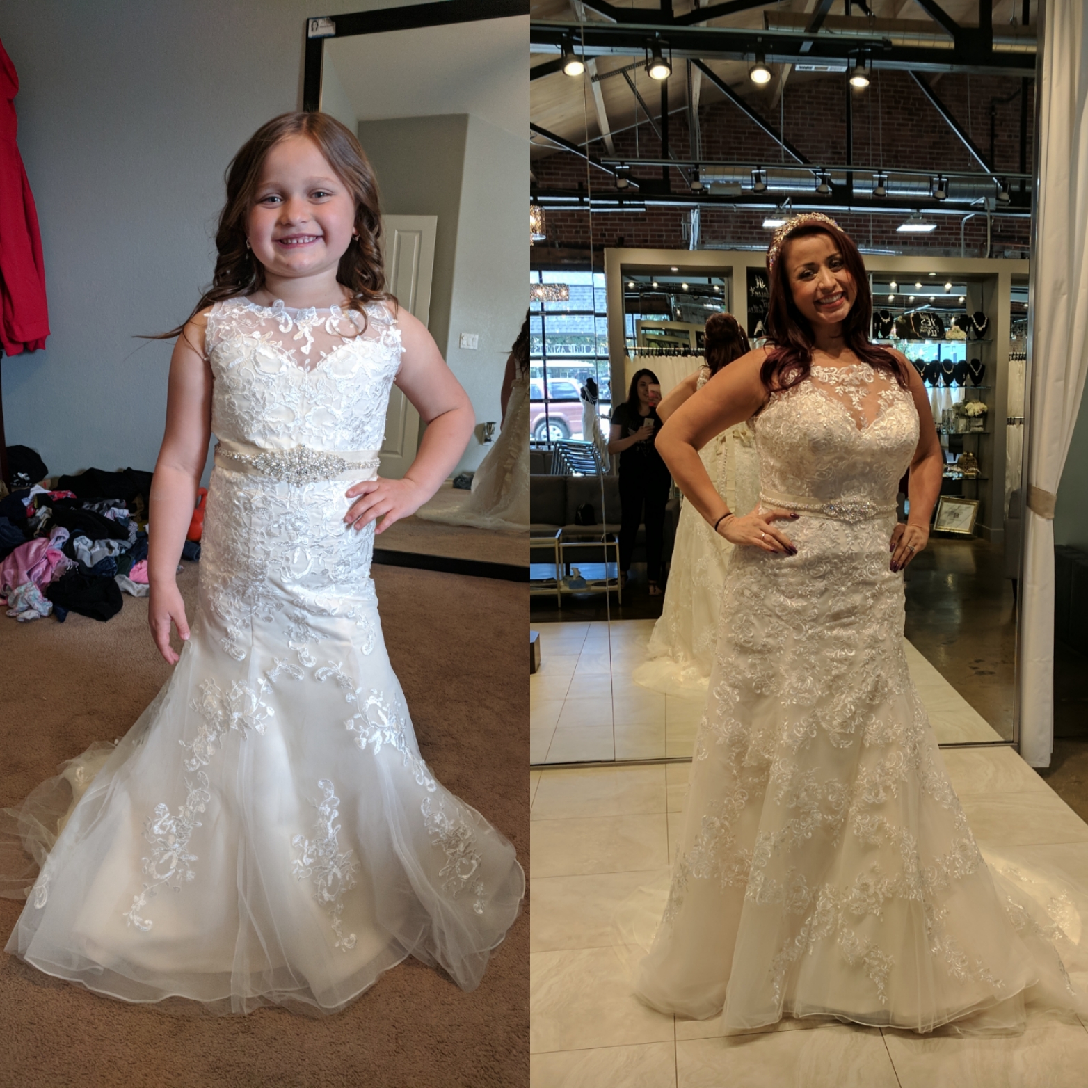 flower girl dresses to match the brides dress
