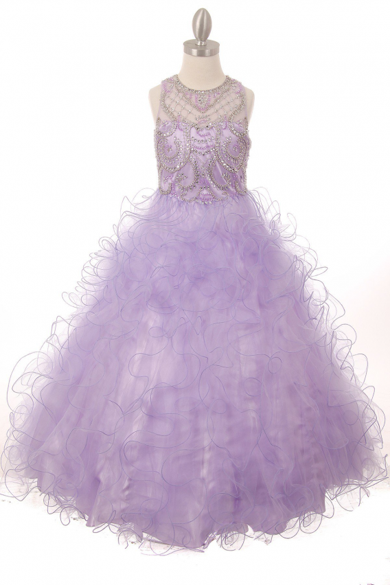 rhinestone bodice lilac pageant dress