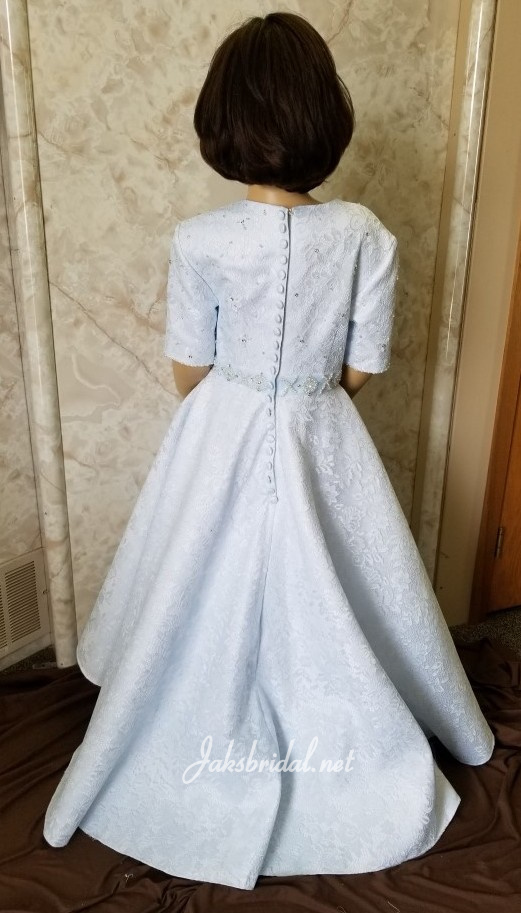 high low lace flower girl dress