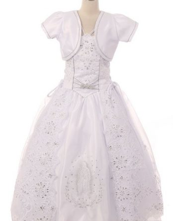 first communion dresses with virgin mary