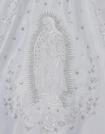 virgin mary embroidered dress