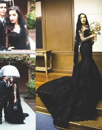 Black Gothic Wedding dresses