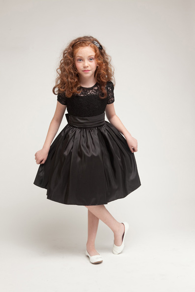 Short sleeve lace dress sale. Little girls short black lace dress on sale for $40. Flower girl, holiday, party, church.