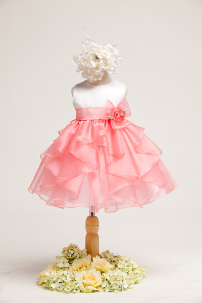 coral baby dress