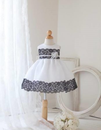 white and black lace baby dress sale