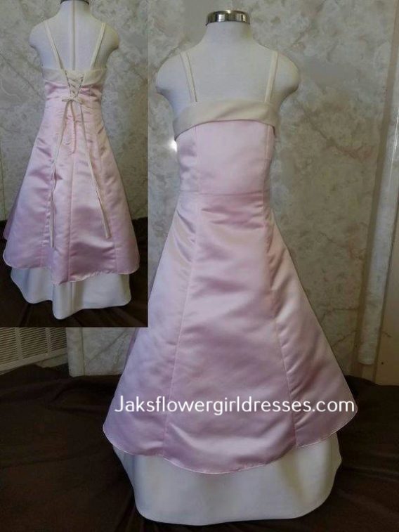 cheap pink flower girl dress