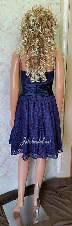 navy blue lace bridesmaid dresses
