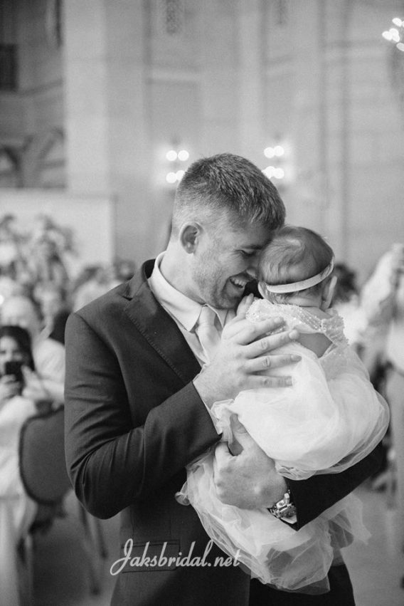 Groom and baby Daughter