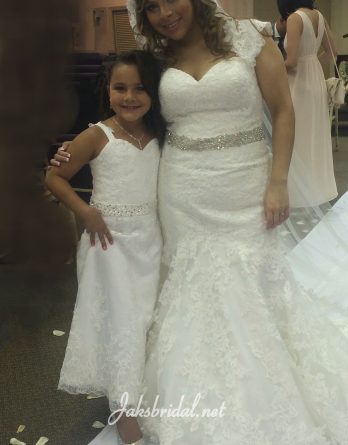 flower girl bridal gown. See their matching picture.